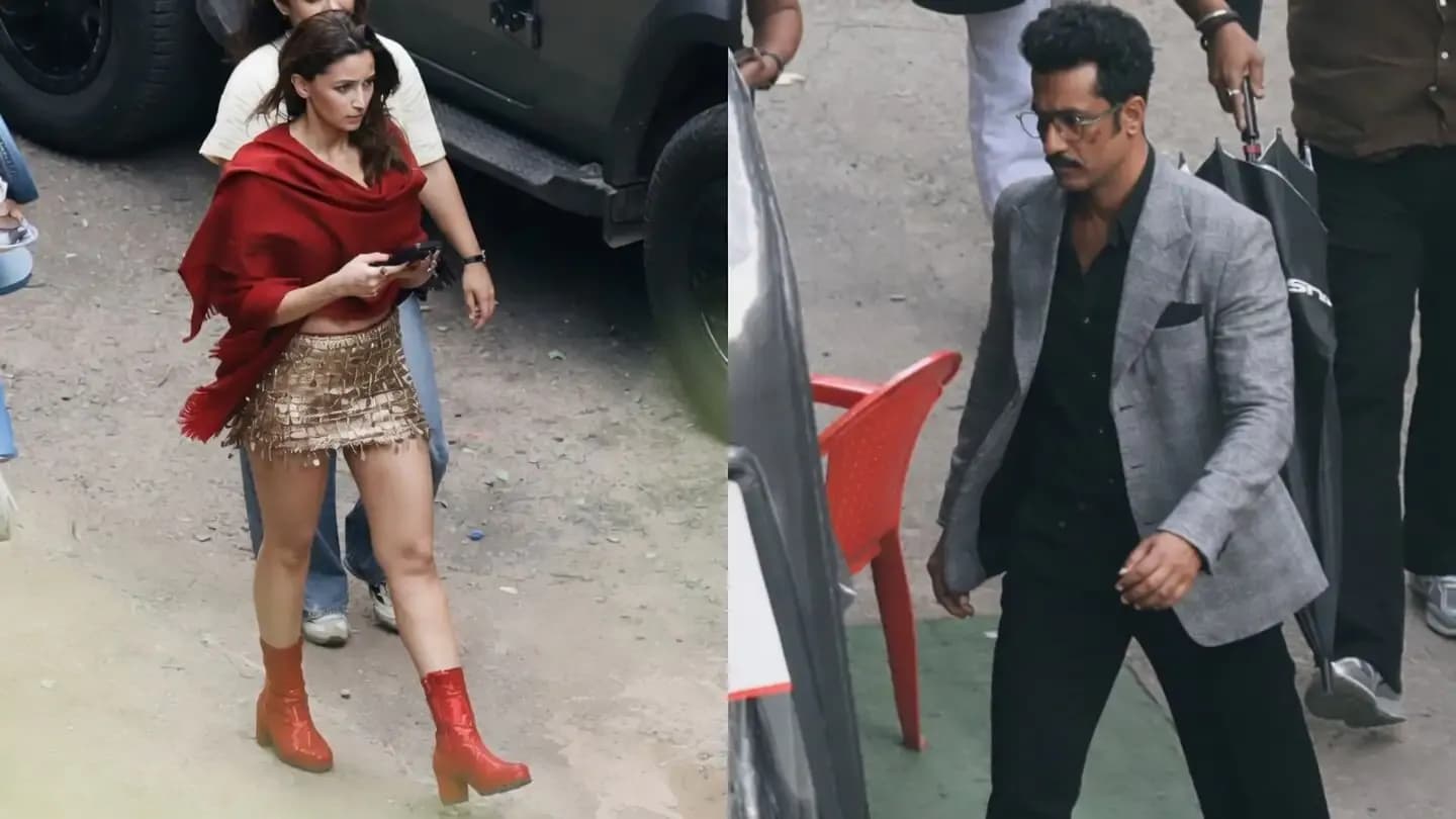 लव एंड वॉर के सेट पर दिखे आलिया भट्ट और विक्की कौशल