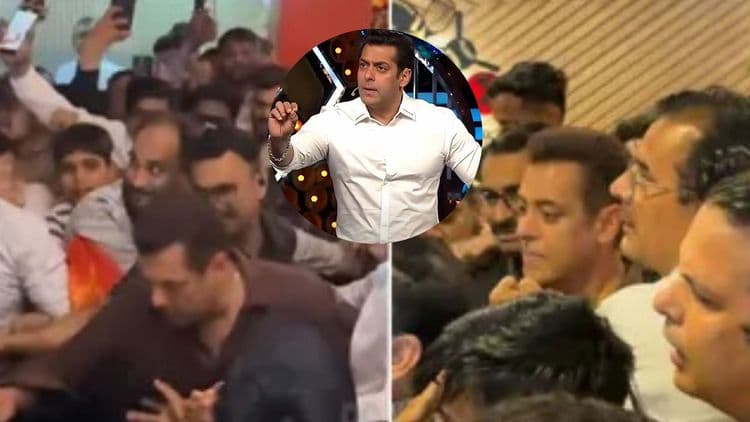 सलमान खान का गुस्सा: भारी भीड़ में सिक्योरिटी को धक्का दिया