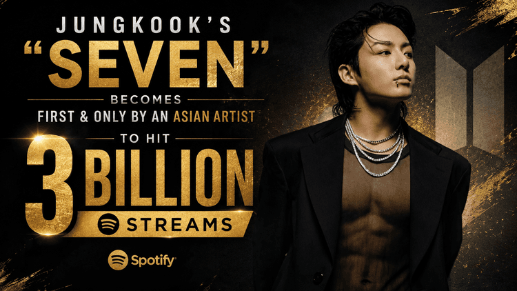 Jungkook का Seven 3 Billion Streams पार, रचा नया इतिहास